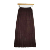 JURGEN LEHL J0121US051 コットンシルク プリーツ風 ロングスカート ブラウン レディース ヨーガンレール【中古】5-1224M∞