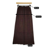 JURGEN LEHL J0121US051 コットンシルク プリーツ風 ロングスカート ブラウン レディース ヨーガンレール【中古】5-1224M∞