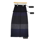 JURGEN LEHL J0174US501 ウール ニット ロングスカート ネイビー グレー ブラック レディース ヨーガンレール【中古】5-1020T∞