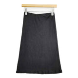 JURGEN LEHL J0183US421 シルク リブ ペチコート スカート ブラック レディース ヨーガンレール【中古】5-1224M∞