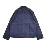 HARVESTY ショートカバーオール 空紡糸デニム 定価18700円 A32201-3 デニムジャケット ブルー レディース ハーベスティ【中古】5-1224M∞