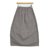 HIYORI 4611017-H ストライプ コットン ロングスカート 濃紺 ネイビー ホワイト レディース ヒヨリ【中古】5-1224M∞