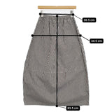 HIYORI 4611017-H ストライプ コットン ロングスカート 濃紺 ネイビー ホワイト レディース ヒヨリ【中古】5-1224M∞