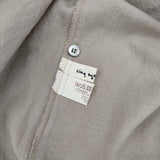 cinq symphonie バンドカラー ギャザー 長袖 ブラウス シャツ ベージュ レディース サンクサンフォニー【中古】5-1224M∞