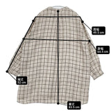 cinq symphonie チェック ジャケット 羽織り チュニック ベージュ レディース サンクサンフォニー【中古】6-0226M∞