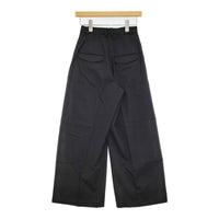 ATON COMPACT WOOL ツータックワイドパンツ 定価48400円 サイズ00 PRAGSM0104 ウール パンツ ブラック レディース エイトン【中古】5-0916G♪
