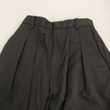 ATON COMPACT WOOL ツータックワイドパンツ 定価48400円 サイズ00 PRAGSM0104 ウール パンツ ブラック レディース エイトン【中古】5-0916G♪