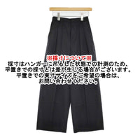ATON COMPACT WOOL ツータックワイドパンツ 定価48400円 サイズ00 PRAGSM0104 ウール パンツ ブラック レディース エイトン【中古】5-0916G♪