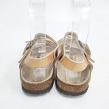 BIRKENSTOCK BALI サイズ38 アンクルストラップ サンダル ゴールド ベージュ レディース ビルケンシュトック【中古】6-0426S◎