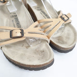 BIRKENSTOCK BALI サイズ38 アンクルストラップ サンダル ゴールド ベージュ レディース ビルケンシュトック【中古】6-0426S◎