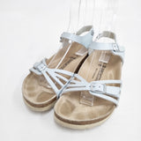 BIRKENSTOCK BALI サイズ38 アンクルストラップ サンダル ミズイロ ベージュ レディース ビルケンシュトック【中古】6-0426S◎