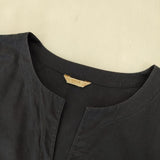 ARTS&SCIENCE コットン スキッパー 081-L61C-017 ブラウス シャツ ネイビー レディース アーツ&サイエンス【中古】5-1218M∞