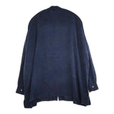 ARTS&SCIENCE 073-L60M-207 シルク バンドカラ― ブラウス シャツ ネイビー レディース アーツ&サイエンス【中古】5-1224M∞