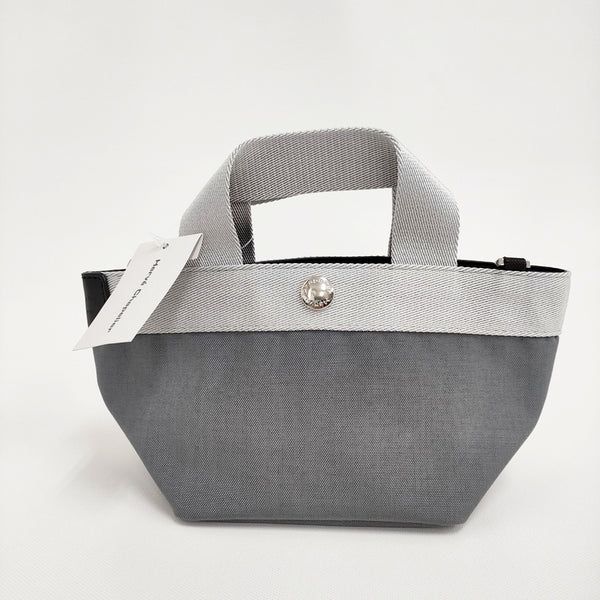 Herve Chapelier 新品 2700C 舟型トートXS フュズィ×シルバー 定価45980円 トートバッグ グレー レディース エルベ・シャプリエ【中古】5-0916G♪