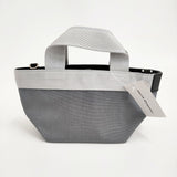 Herve Chapelier 新品 2700C 舟型トートXS フュズィ×シルバー 定価45980円 トートバッグ グレー レディース エルベ・シャプリエ【中古】5-0916G♪