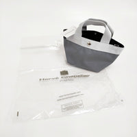 Herve Chapelier 新品 2700C 舟型トートXS フュズィ×シルバー 定価45980円 トートバッグ グレー レディース エルベ・シャプリエ【中古】5-0916G♪