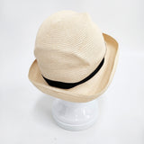 mature ha ボックスハット BOXED HAT 7cm brim 帽子 ハット ベージュ ブラック レディース マチュアーハ【中古】6-0212M◎