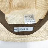 mature ha ボックスハット BOXED HAT 7cm brim 帽子 ハット ベージュ ブラック レディース マチュアーハ【中古】6-0212M◎