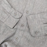 Scye 1216-01012 リネン ストライプ コーティング サイズ36 ワンピース グレー レディース サイ【中古】5-1221M∞