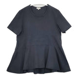 Scye 1216-21073 度詰め天竺フレアートップ 半袖Ｔシャツ カットソー ネイビー レディース サイ【中古】6-0426S∞