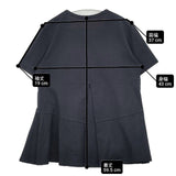 Scye 1216-21073 度詰め天竺フレアートップ 半袖Ｔシャツ カットソー ネイビー レディース サイ【中古】6-0426S∞