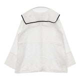 nest Robe リネンバイカラーセーラー 01213-1084 ブラウス シャツ 21AW ホワイト レディース ネストローブ【中古】6-0426M∞