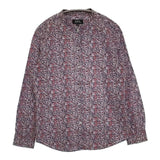 A.P.C. 小花柄 リバティ バンドカラ―シャツ 長袖 ブラウス シャツ 14AW レッド マルチカラー レディース アーペーセー【中古】5-1224M∞
