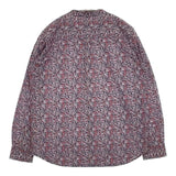 A.P.C. 小花柄 リバティ バンドカラ―シャツ 長袖 ブラウス シャツ 14AW レッド マルチカラー レディース アーペーセー【中古】5-1224M∞