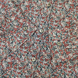 A.P.C. 小花柄 リバティ バンドカラ―シャツ 長袖 ブラウス シャツ 14AW レッド マルチカラー レディース アーペーセー【中古】5-1224M∞