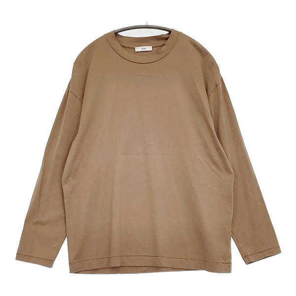 ATON オーバーサイズドロングスリーブTシャツ サイズ2 定価18700円 KKAGCM0018 カットソー ロンT キャメル ユニセックス エイトン【中古】5-0916M♪