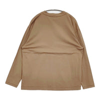 ATON オーバーサイズドロングスリーブTシャツ サイズ2 定価18700円 KKAGCM0018 カットソー ロンT キャメル ユニセックス エイトン【中古】5-0916M♪