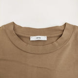 ATON オーバーサイズドロングスリーブTシャツ サイズ2 定価18700円 KKAGCM0018 カットソー ロンT キャメル ユニセックス エイトン【中古】5-0916M♪