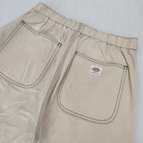 Danton カラーステッチ イージーパンツ 定価15180円 JD-2628 GAT コットン パンツ ベージュ レディース ダントン【中古】5-1224G∞