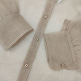 CRY. クライ オーガンジー シースルー ブラウス シャツ ベージュ レディース【中古】5-1224M∞