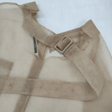 CRY. クライ オーガンジー シースルー ブラウス シャツ ベージュ レディース【中古】5-1224M∞