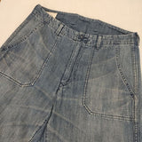 45R/45rpm YUKI COTTON サイズ2 コットン ワーク デニムパンツ ライトブルー レディース フォーティーファイブアールピーエム【中古】5-1224G∞