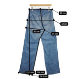 45R/45rpm YUKI COTTON サイズ2 コットン ワーク デニムパンツ ライトブルー レディース フォーティーファイブアールピーエム【中古】5-1224G∞