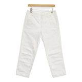 babaghuri J0541FP021 テーパード コットン デニムパンツ ホワイト レディース ババグーリ【中古】5-1224G∞