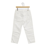 babaghuri J0541FP021 テーパード コットン デニムパンツ ホワイト レディース ババグーリ【中古】5-1224G∞