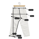 babaghuri J0541FP021 テーパード コットン デニムパンツ ホワイト レディース ババグーリ【中古】5-1224G∞