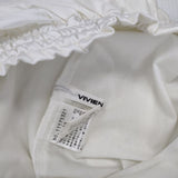 VIVIENNE TAM 11175321 ワッシャー プリーツ ロングスカート オフホワイト レディース ヴィヴィアンタム【中古】5-1224M∞