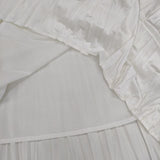 VIVIENNE TAM 11175321 ワッシャー プリーツ ロングスカート オフホワイト レディース ヴィヴィアンタム【中古】5-1224M∞