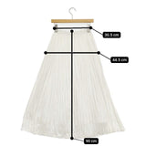 VIVIENNE TAM 11175321 ワッシャー プリーツ ロングスカート オフホワイト レディース ヴィヴィアンタム【中古】5-1224M∞