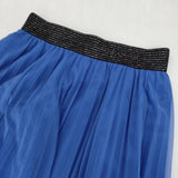 VIVIENNE TAM 11175520 プリーツ チュール ロングスカート ブルー レディース ヴィヴィアンタム【中古】5-1224M∞