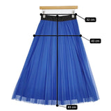 VIVIENNE TAM 11175520 プリーツ チュール ロングスカート ブルー レディース ヴィヴィアンタム【中古】5-1224M∞