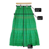 VIVIENNE TAM 10175520 レース インド製 ロングスカート グリーン レディース ヴィヴィアンタム【中古】6-0226M∞