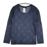 Y's ドット柄 長袖Ｔシャツ カットソー ロンＴ ネイビー レディース ワイズ/Yohji【中古】5-1221M∞