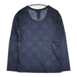 Y's ドット柄 長袖Ｔシャツ カットソー ロンＴ ネイビー レディース ワイズ/Yohji【中古】5-1221M∞