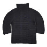 me ISSEY MIYAKE MI55FJ101 STRETCH PLEATS ハイネック カットソー ブラック レディース ミー イッセイミヤケ【中古】5-1218M∞