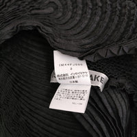 ISSEY MIYAKE 3Dスチームストレッチプリーツ IM44FJ500 サイズ2 カットソー ブラック レディース イッセイミヤケ【中古】5-0916S♪